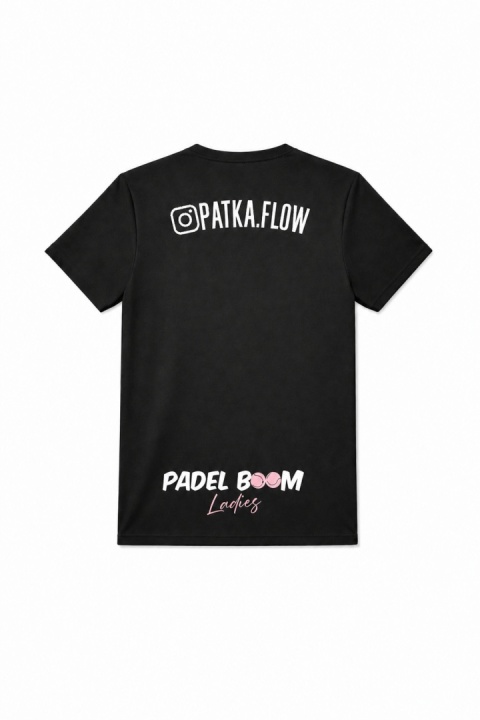 PERSONALIZOWANA Koszulka Czarna Court26 Padel Boom Ladies