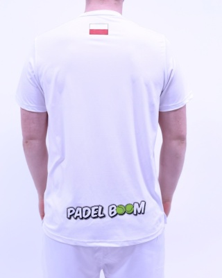 PREORDER Koszulka Biała Court26 Padel Boom