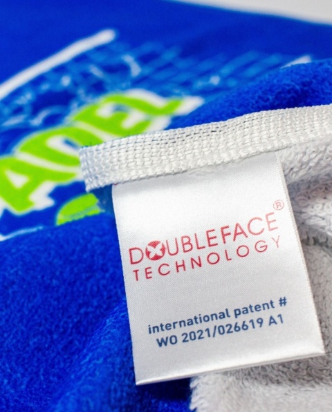 Ręcznik dwustronny niebieski 50x100